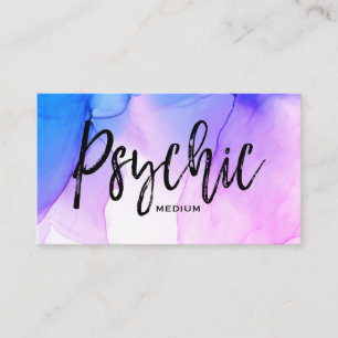 Carte De Visite Lecteur de milieu psychique d'aquarelle de *~*
