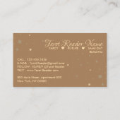 Carte De Visite Lecteur de Tarot Brown Stars Lune Soleil Céleste (Dos)