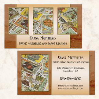 Carte De Visite Lecteur de Tarot Clairvoyant Intuitif Photo
