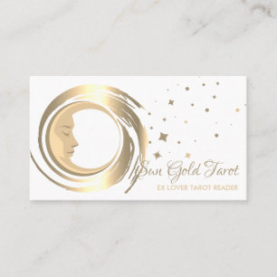 Carte De Visite Lecteur de Tarot Étoiles Lune Soleil