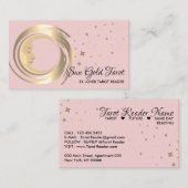 Carte De Visite Lecteur de Tarot rose Stars Lune Soleil Céleste (Devant / Derrière)