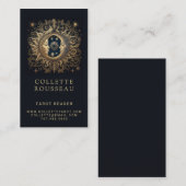 Carte De Visite Lecteur de Tarot Soleil Lune Céleste (Devant / Derrière)