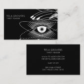 Carte De Visite Lecteur d'yeux mystique noir et blanc (Devant / Derrière)