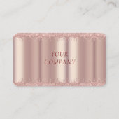 Carte De Visite Lecteurs à étincelles en or rose - Luxe élégant (Devant)