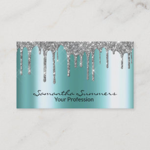 Carte De Visite Lecteurs d'argent métal look élégant unique person