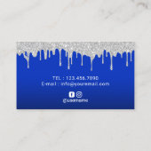 Carte De Visite Lecteurs d'argent moderne élégant Spa Royal Blue S (Dos)