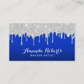 Carte De Visite Lecteurs d'argent moderne élégant Spa Royal Blue S (Devant)