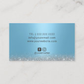 Carte De Visite Lecteurs d'argent moderne Maquillage bleu Artiste (Dos)