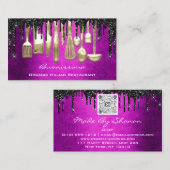 Carte De Visite Lecteurs de cuisine pour chef QRCode Logo Couteau (Devant / Derrière)