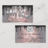 Carte De Visite Lecteurs de cuisine pour chef QRCode Logo Couteau  (Devant / Derrière)