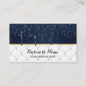 Carte De Visite Lecteurs de marine moderne Luxe Bleu & Blanc (Devant)