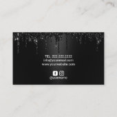 Carte De Visite Lecteurs de Parties scintillant Black Faux Spa de  (Dos)