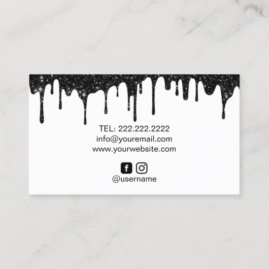 Carte De Visite Lecteurs de Parties scintillant Black Galaxy moder (Dos)