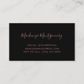 Carte De Visite Lecteurs de Parties scintillant de luxe Black Rose (Dos)