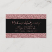 Carte De Visite Lecteurs de Parties scintillant de luxe Chic Black (Dos)