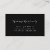 Carte De Visite Lecteurs de Parties scintillant de luxe en argent (Dos)