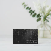 Carte De Visite Lecteurs de Parties scintillant noir glamour (Debout devant)