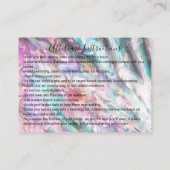 Carte De Visite Lecteurs de Parties scintillant opale de perle ros (Dos)