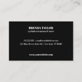 Carte De Visite Lecteurs de Parties scintillant rose Browbar Eyela (Dos)