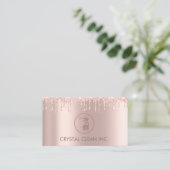 Carte De Visite Lecteurs de Parties scintillant Rose de service de (Debout devant)