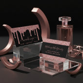 Carte De Visite Lecteurs de Parties scintillant Rose et noir de lu