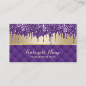 Carte De Visite Lecteurs de Parties scintillant violet de luxe Chi (Devant)