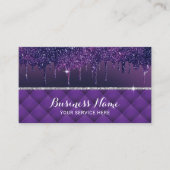 Carte De Visite Lecteurs de Parties scintillant violet moderne Sal (Devant)