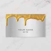 Carte De Visite Lecteurs d'or argenté métallique brillant fantaisi (Devant)