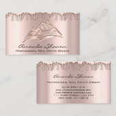 Carte De Visite Lecteurs Roses de courtier immobilier professionne (Devant / Derrière)