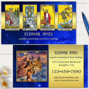 Carte De Visite Lectrice de tarot psychique céleste Photo