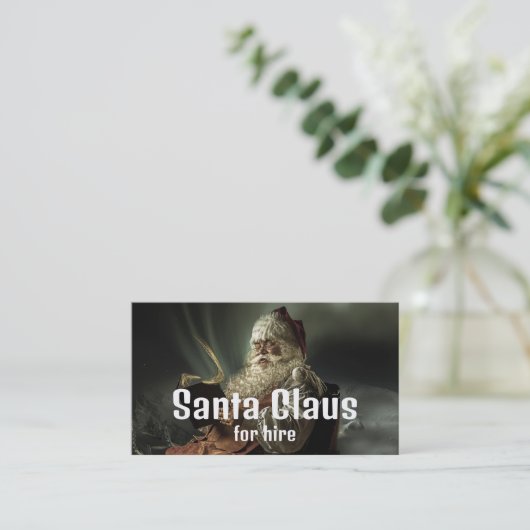 Carte De Visite Lecture classique Père Noël, Santa Claus Entertain (Debout devant)