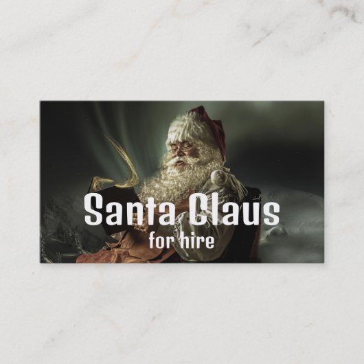 Carte De Visite Lecture classique Père Noël, Santa Claus Entertain (Devant)