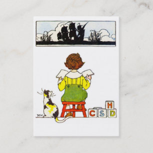 Carte De Visite Lecture de garçon