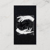 Carte De Visite Lecture de Tarot Noir et Blanc Mains (Dos)