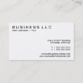 Carte De Visite lecture numérique (Dos)