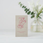 Carte De Visite Lecture vintage de souris (Debout devant)