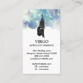 Carte De Visite *~* Lectures d'astrologie Zodiac VIRGO Turquoise b (Dos)