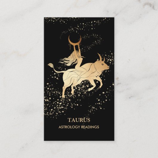 Carte De Visite *~* Lectures d'astrologie Zodiaque TAURUS Moon Bul (Devant)