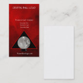 Carte De Visite Lectures psychiques de logo de boule de cristal (Devant / Derrière)