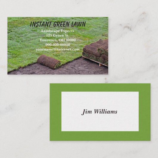 Carte De Visite Led Green Sod (Devant / Derrière)