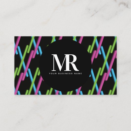 Carte De Visite Led Light Bandes Éclairage néon Marque d'entrepris (Devant)