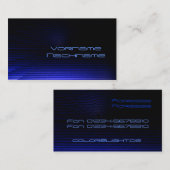 Carte De Visite LED stripes blue (Devant / Derrière)