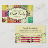 Carte De Visite L'édredon grunge piquant de quilter bloque le (Devant / Derrière)