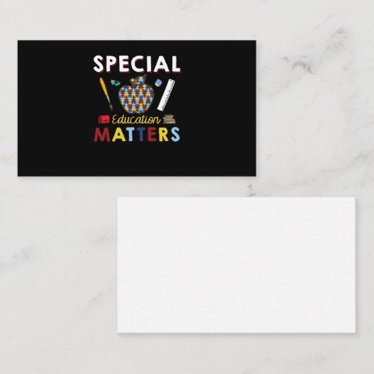 Carte De Visite L'éducation spéciale compte Autisme Enseignant T C (Devant / Derrière)