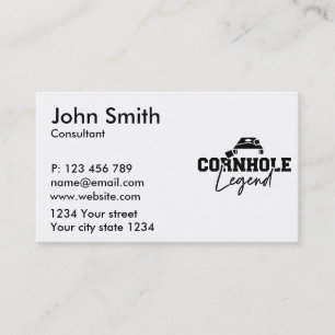 Carte De Visite Légende de Cornhole