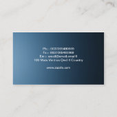 carte de visite léger bleu (Dos)