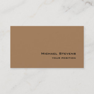 Carte De Visite Léger Brown unique tendance minimaliste profession