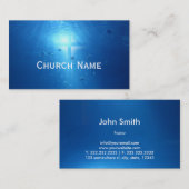 Carte de visite léger croisé saint d'église de (Devant / Derrière)