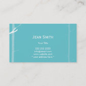 Carte de visite léger élégant de Forest Green (Dos)