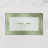 Carte De Visite Léger vert chatoyant texture irisée (Devant)
